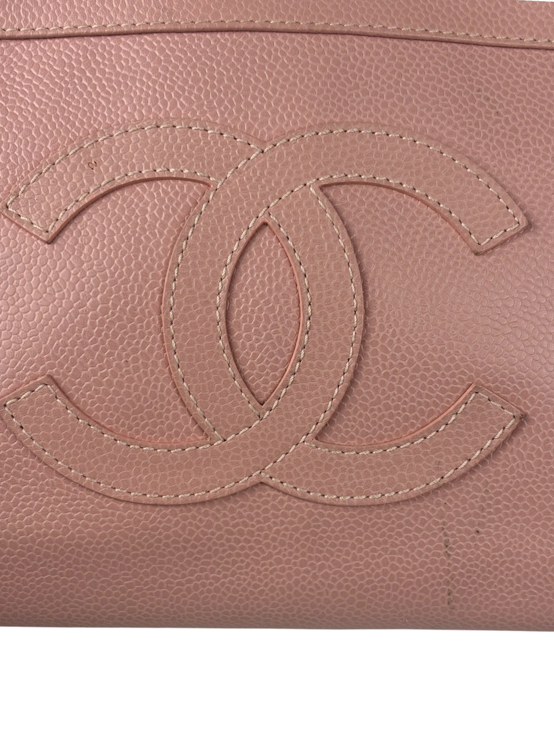 Chanel CC Pink Caviar Leather Mini Tote Bag 2004