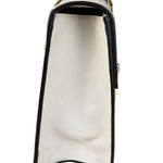 Gucci White Leather Sylvie Chain Shoulder Bag