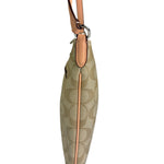 Coach Beige Leather Canvas Rowan File Crossbody Bag