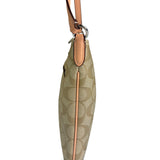 Coach Beige Leather Canvas Rowan File Crossbody Bag