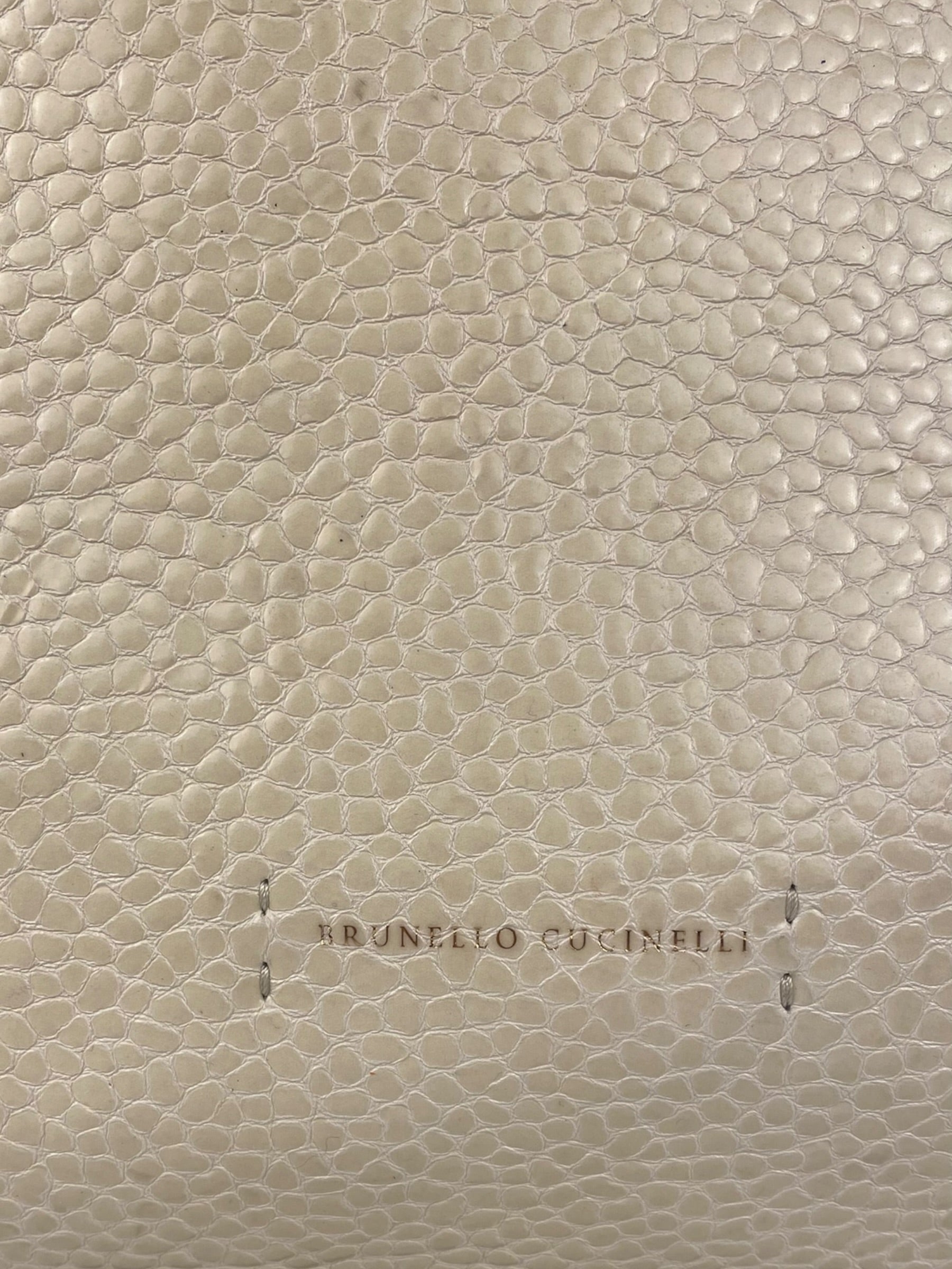 Brunello Cucinelli Cream Leather Tote