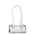 Telfar White Leather Duffle Two-Way Bag
