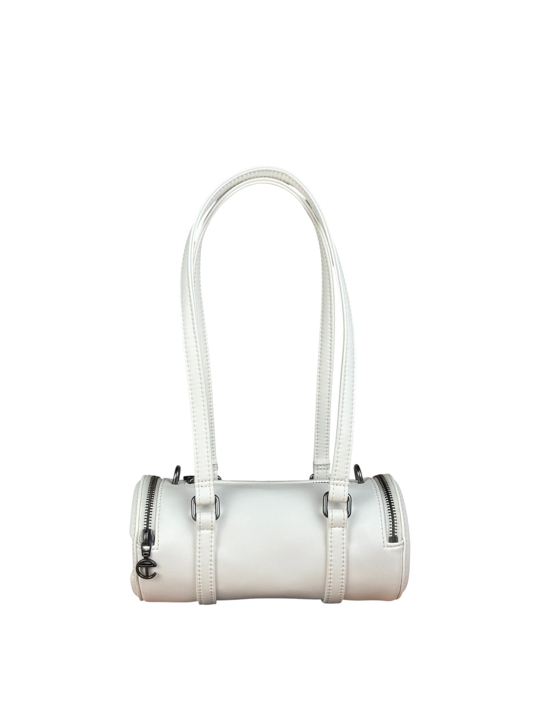 Telfar White Leather Duffle Two-Way Bag