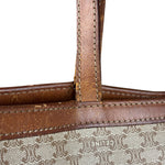Celine Vintage Coated Canvas Macadam Shoulder Tote