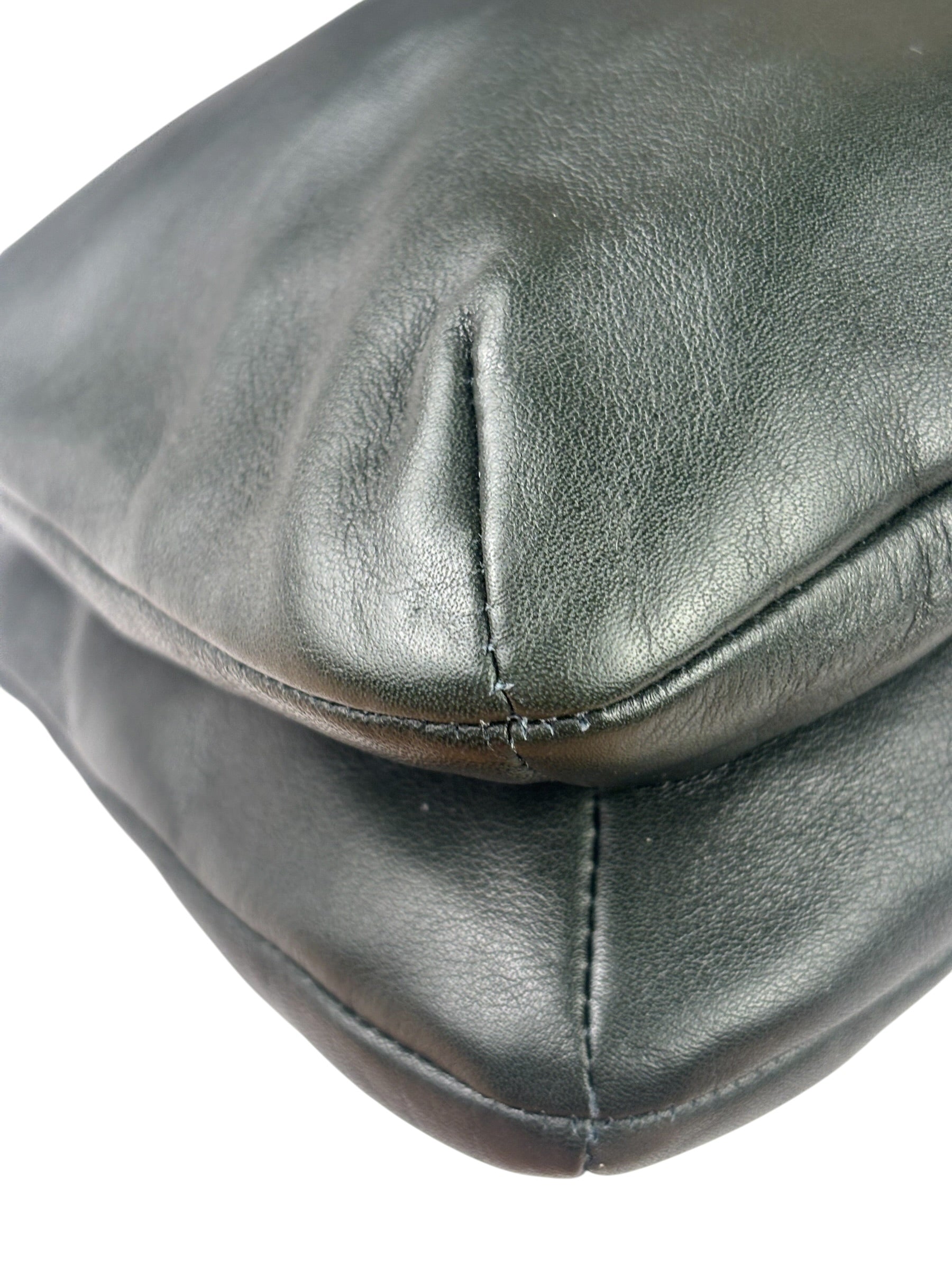 Coach Dark Green Leather Kristin Willow Shoulder Bag