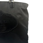 Prada Black Tessuto Nylon Leather Trim Tote Bag