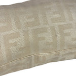 Fendi Vintage FF Ivory Canvas Baguette Shoulder Bag