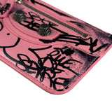 Balenciaga Pink Grafitti Le City Zip Wallet