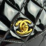 Chanel Black Patent Leather Belt Bag 1995