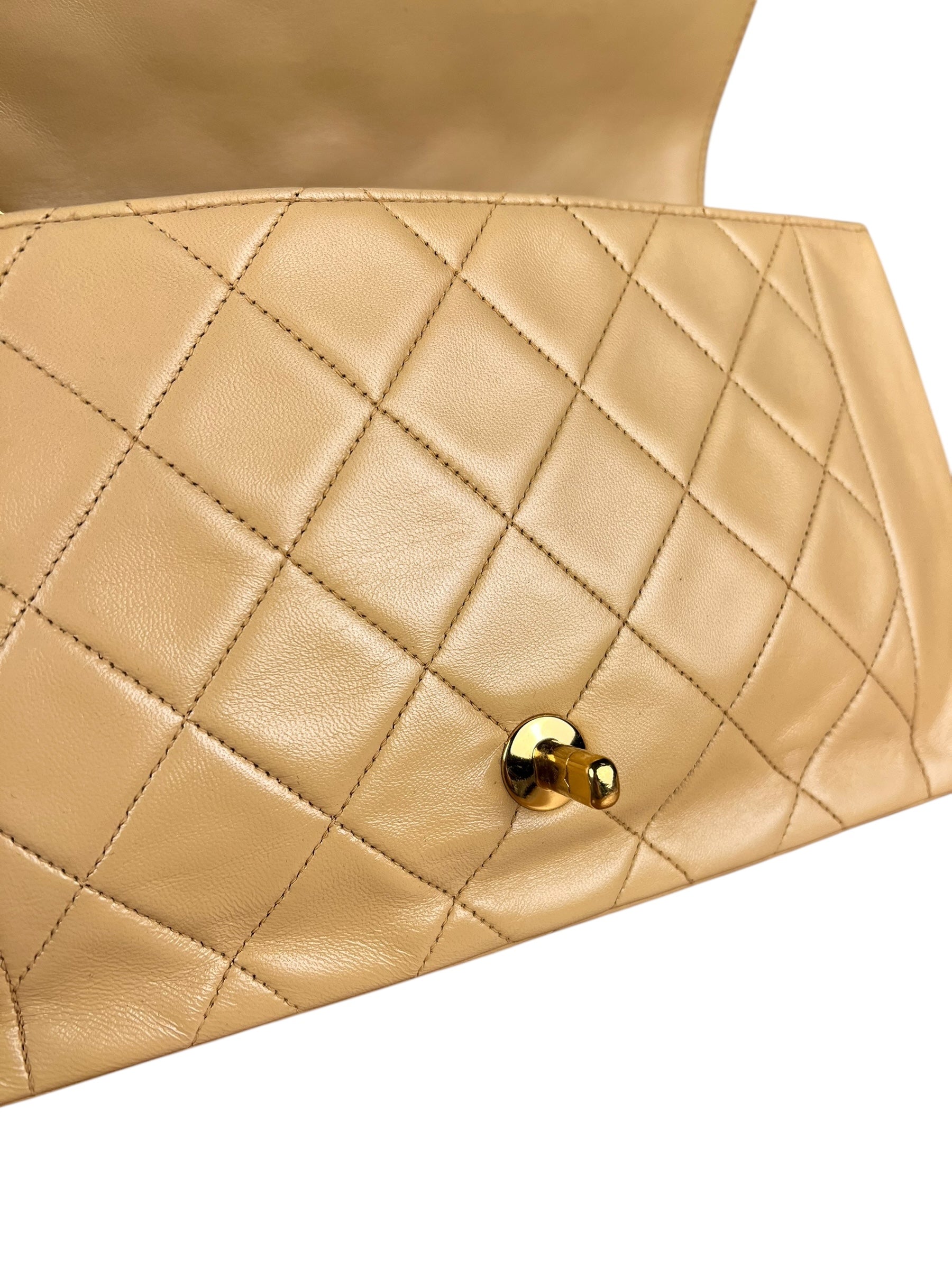 Chanel Beige CC Leather Diana Flap Bag '92