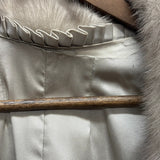 Vintage Grey Mink Chevron Fur Coat
