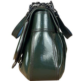 Fendi Vintage Green Patent Leather B Handbag