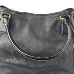 Prada Black Leather Vitello Daino 2Way Handbag