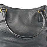 Prada Black Leather Vitello Daino 2Way Handbag