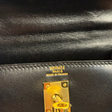 Hermes Black Mini Kelly 20 Box Calf 1991