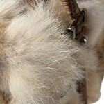 Ferragamo Vintage Fur Rattan Top Handle Bag