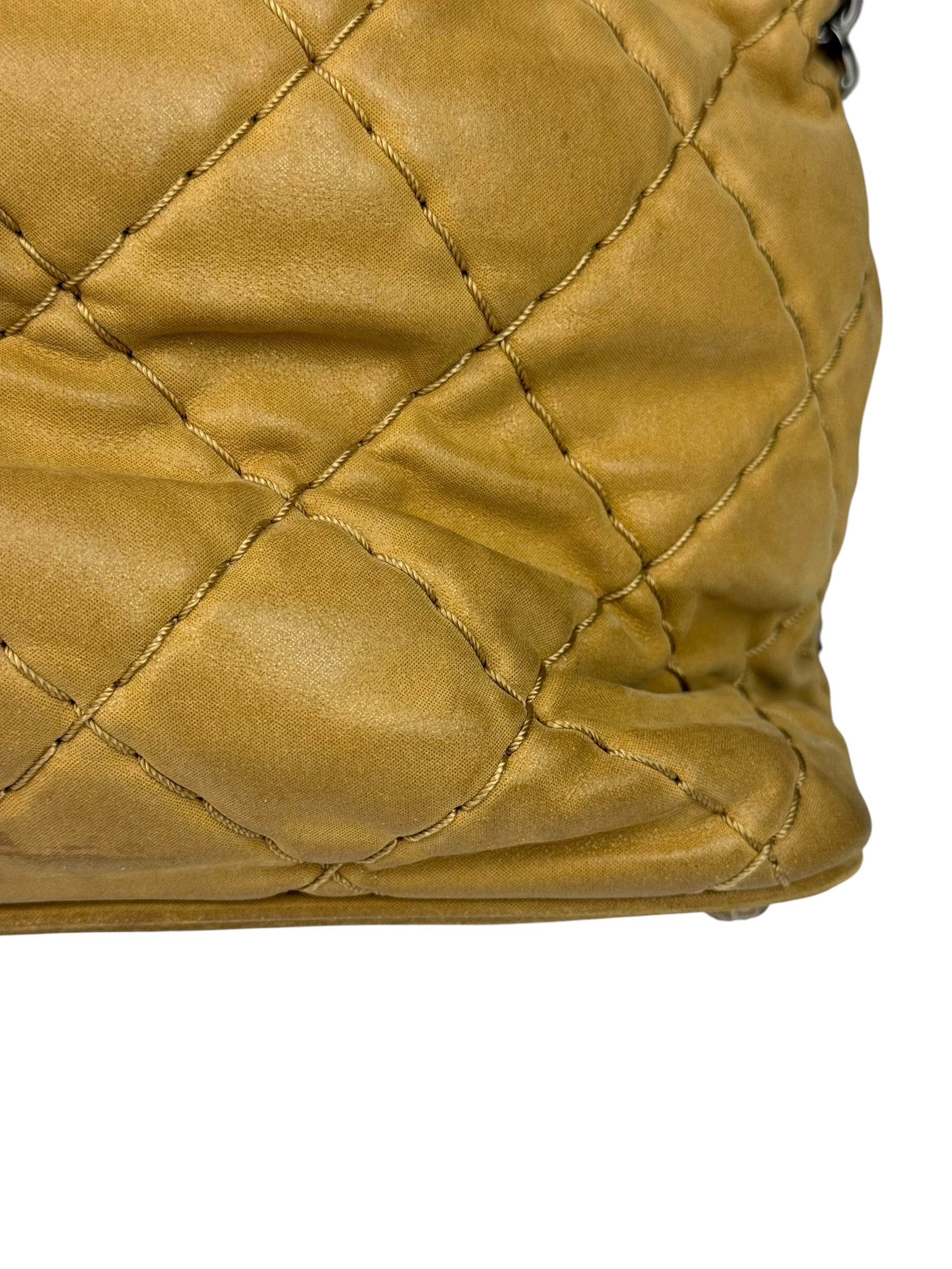 Chanel Beige Iridescent Quilted Leather 2Way Sea Hit Tote 2012