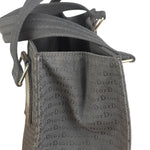 Christian Dior Vintage Black Logo Print Canvas Tote