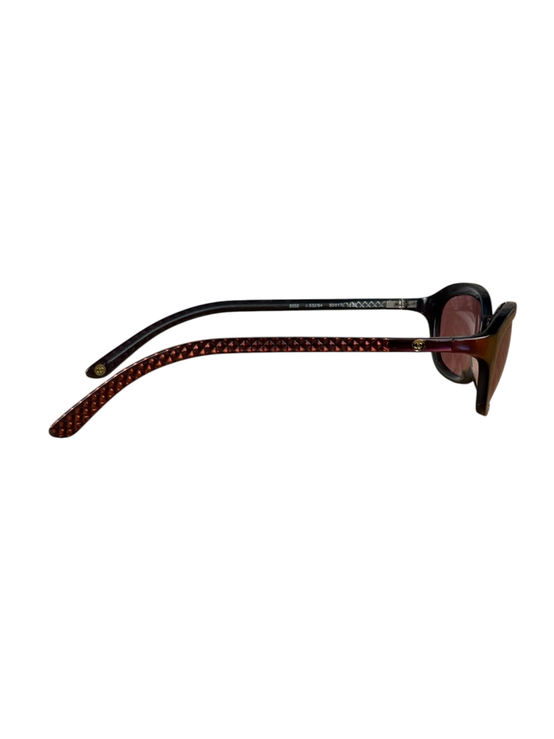 Chanel Vintage Purple Frame Sunglasses