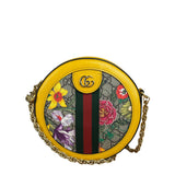 Gucci Ophidia Yellow GG Flora Round Shoulder Bag