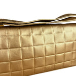 Chanel Gold Leather East West Shoulder Bag 2001