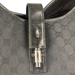 Gucci Trim Leather GG Monogram Jackie Hobo Shoulder Bag