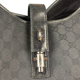 Gucci Trim Leather GG Monogram Jackie Hobo Shoulder Bag