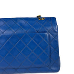 Chanel Vintage Blue Lambskin Flap Bag 1989