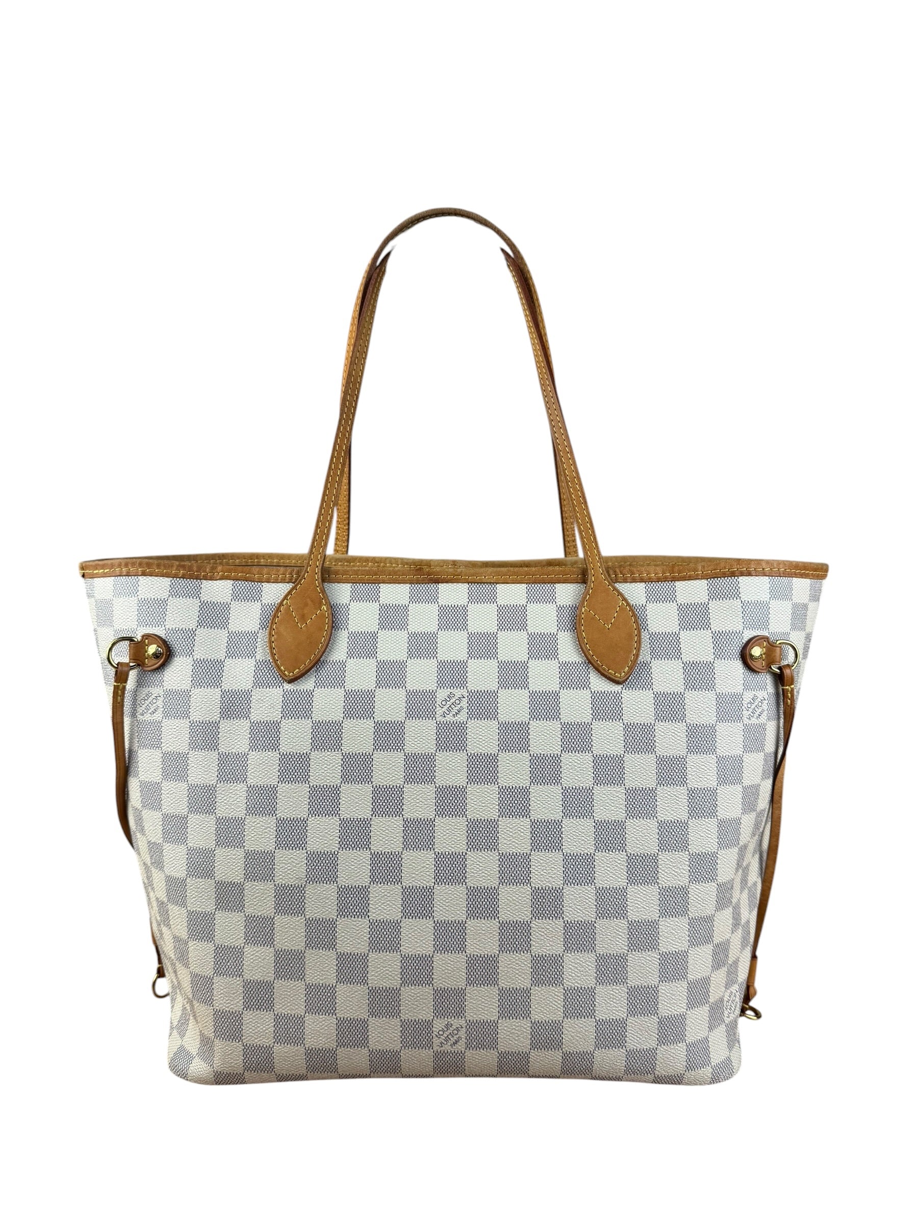 Louis Vuitton Neverfull MM Damier Azure Rose Interior w/ Pouch