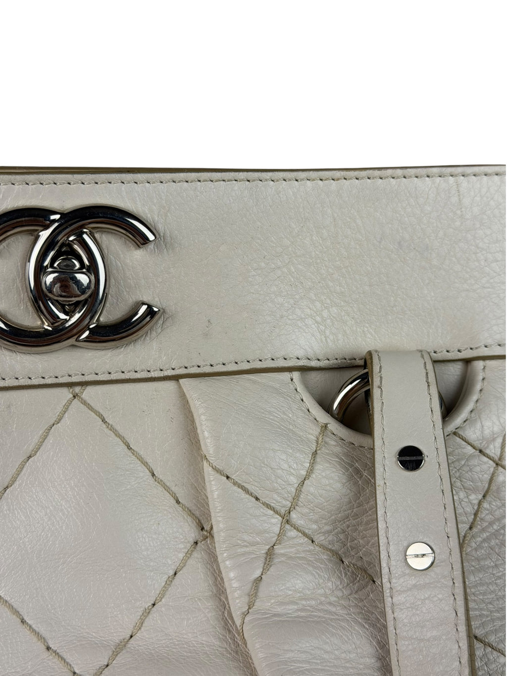 Chanel Beige Quilted Leather Tote 2009