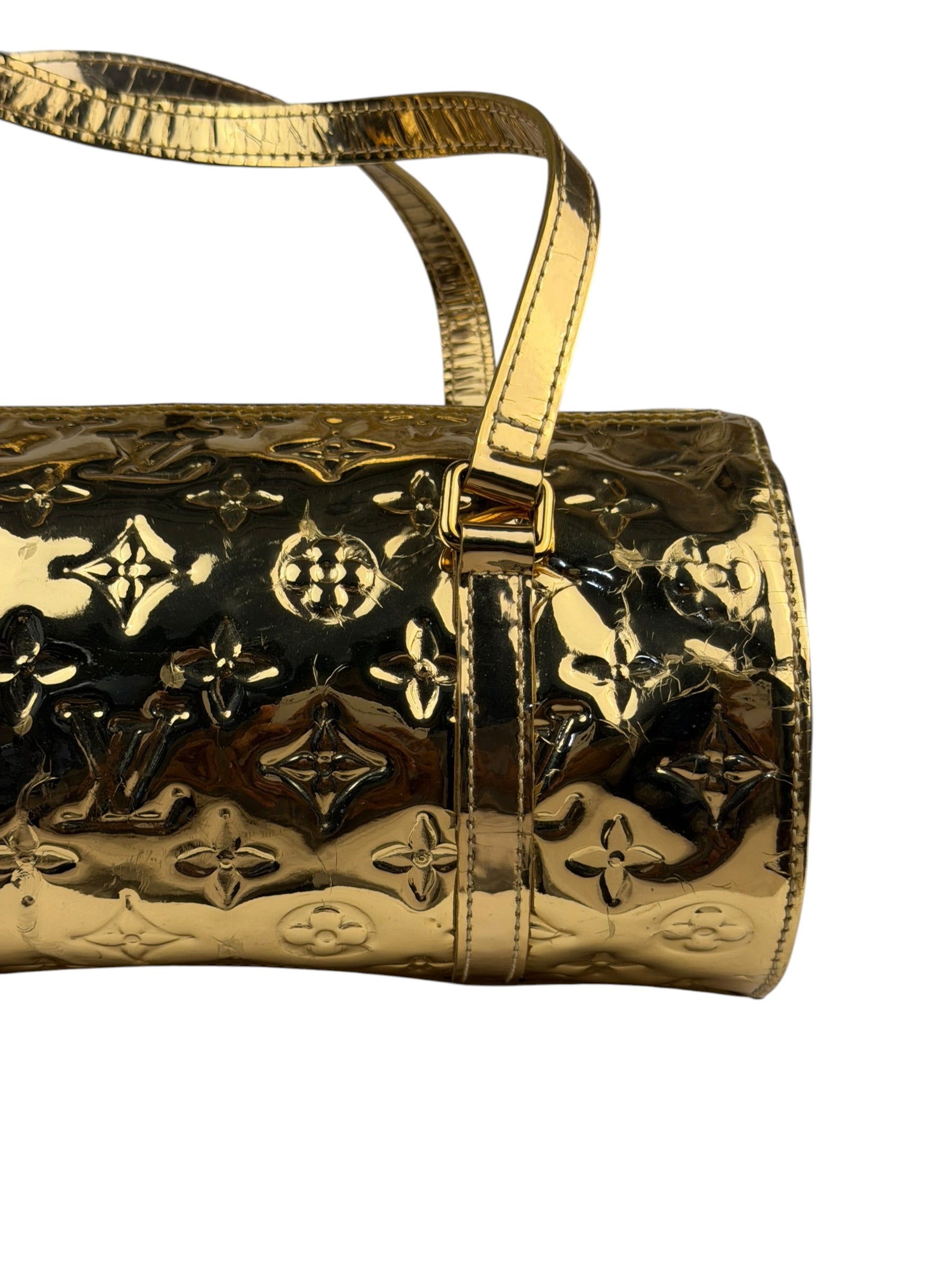Louis Vuitton Metallic Gold Miroir Dore Papillon 25