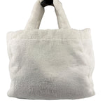 Prada White Terry Cloth Spugna Tote Bag
