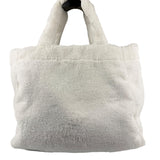 Prada White Terry Cloth Spugna Tote Bag