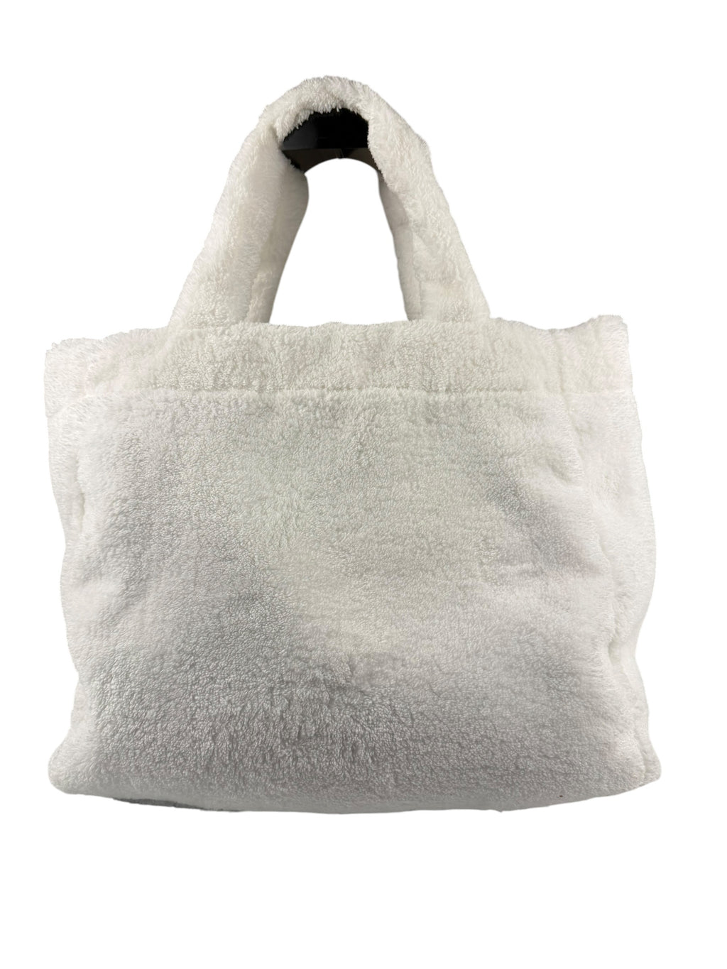 Prada White Terry Cloth Spugna Tote Bag