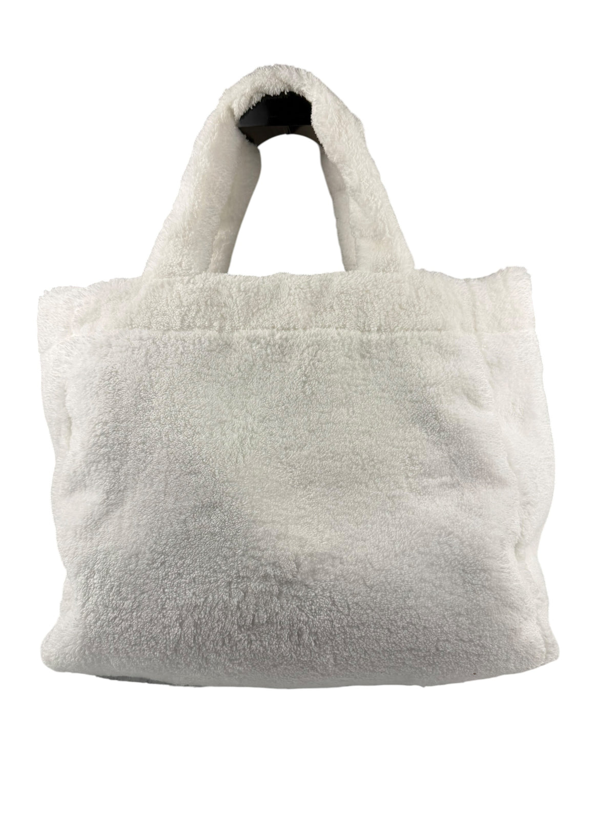 Prada White Terry Cloth Spugna Tote Bag