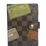 Louis Vuitton Damier Ebene Trunk & Labels Small Ring Agenda Cover