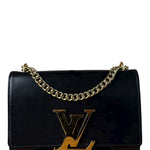 Louis Vuitton Black Leather Louis Chain Pochette