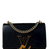 Louis Vuitton Black Leather Louis Chain Pochette