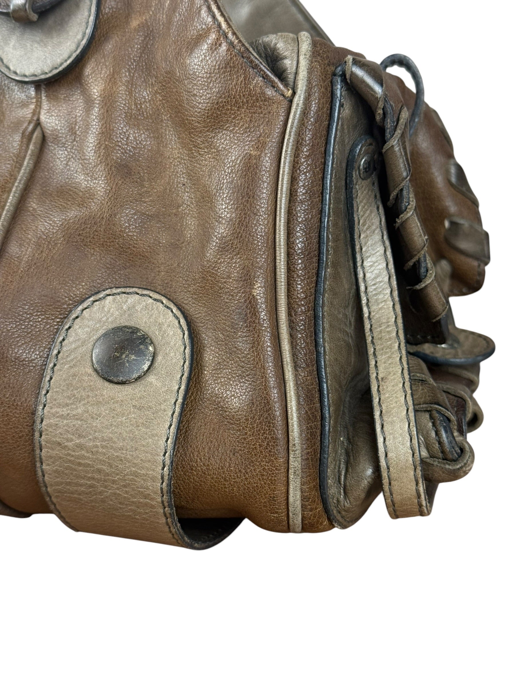Chloe Vintage Brown Leather Silverado Shoulder Bag