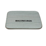 Balenciaga Blue Croc Embossed Cardholder