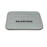 Balenciaga Blue Croc Embossed Cardholder