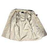 Prada Khaki Button Down Jacket Leather Lining