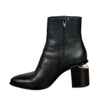 Alexander Wang Black Leather Gabi Cutout Heel Ankle Boots