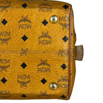 MCM Vintage Leather Logo Boston Handbag