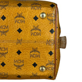 MCM Vintage Leather Logo Boston Handbag