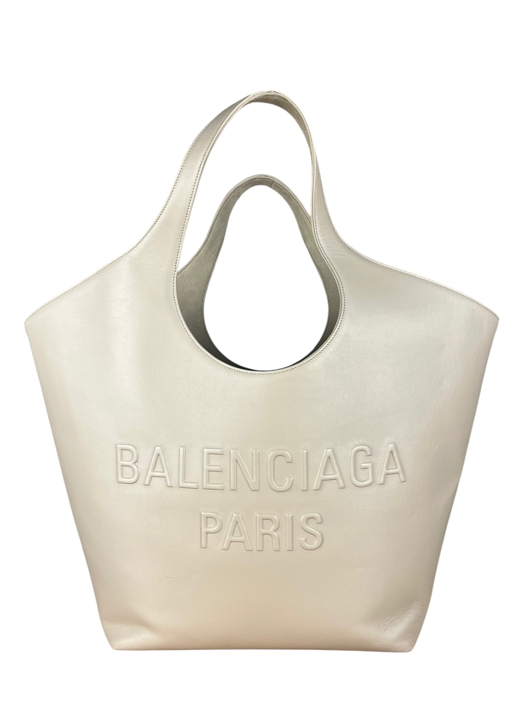 Balenciaga Beige Leather Mary Kate Tote Bag