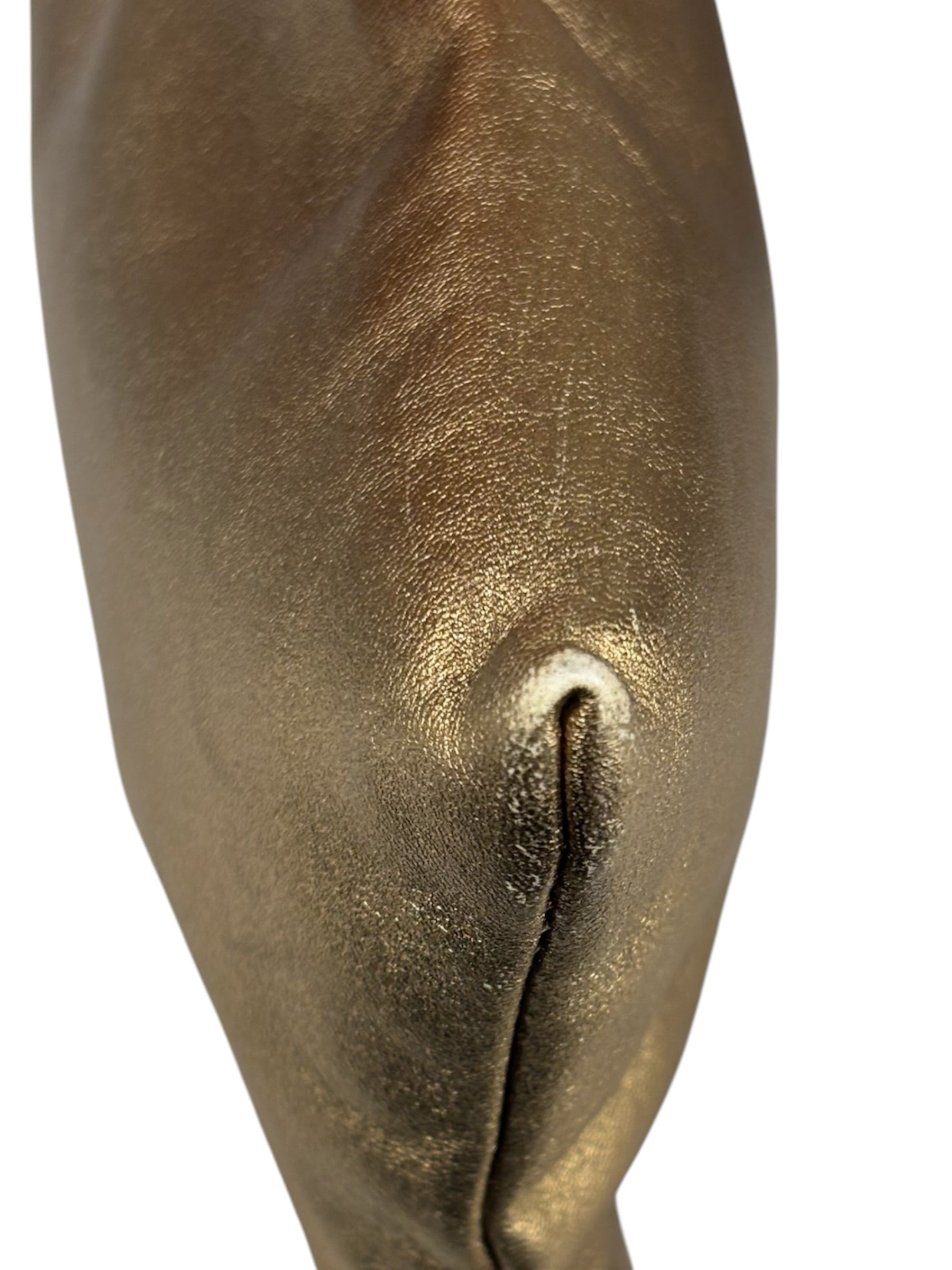 Salvatore Ferragamo Metallic Gold Gancini Shoulder Bag