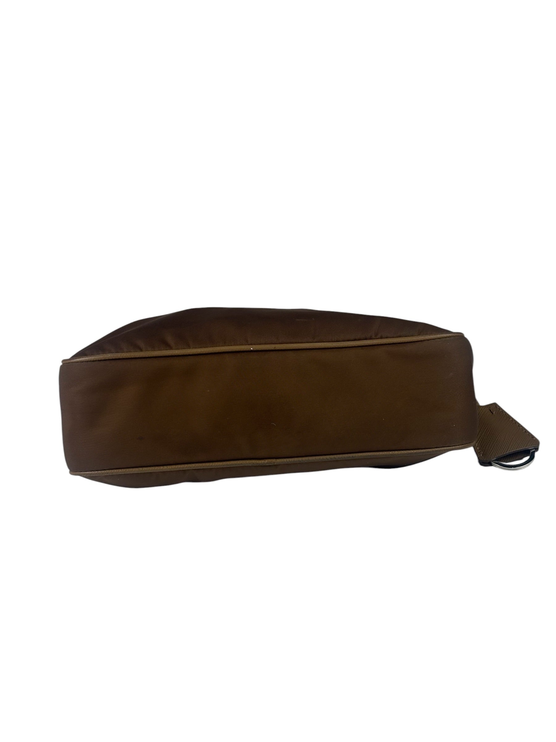 Prada Brown Nylon Pochette Shoulder Bag