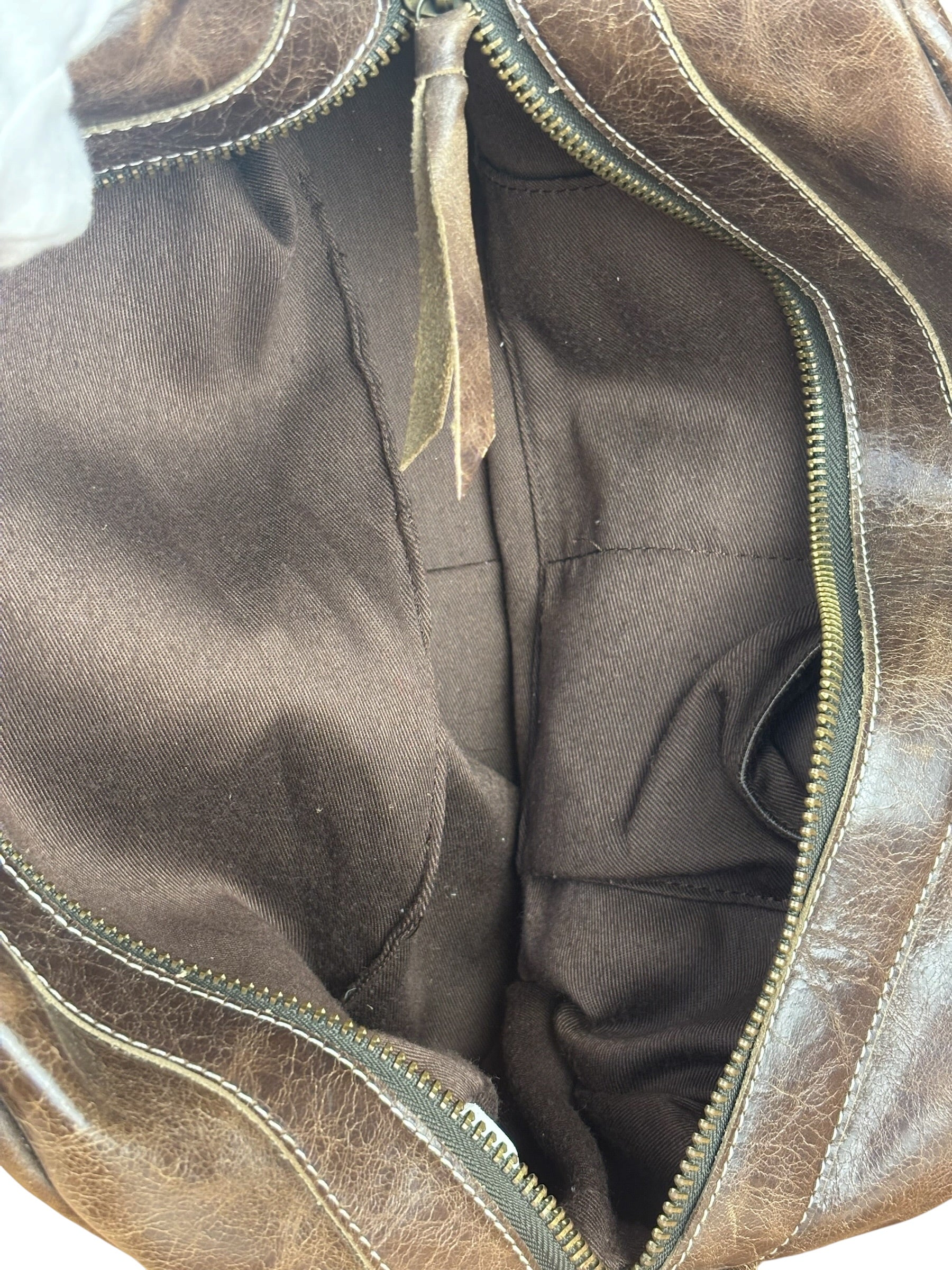 Balenciaga Vintage Brown Leather Moto Handbag
