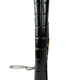 Chanel Black Patent Leather Chocolate Bar Flap Bag 2000